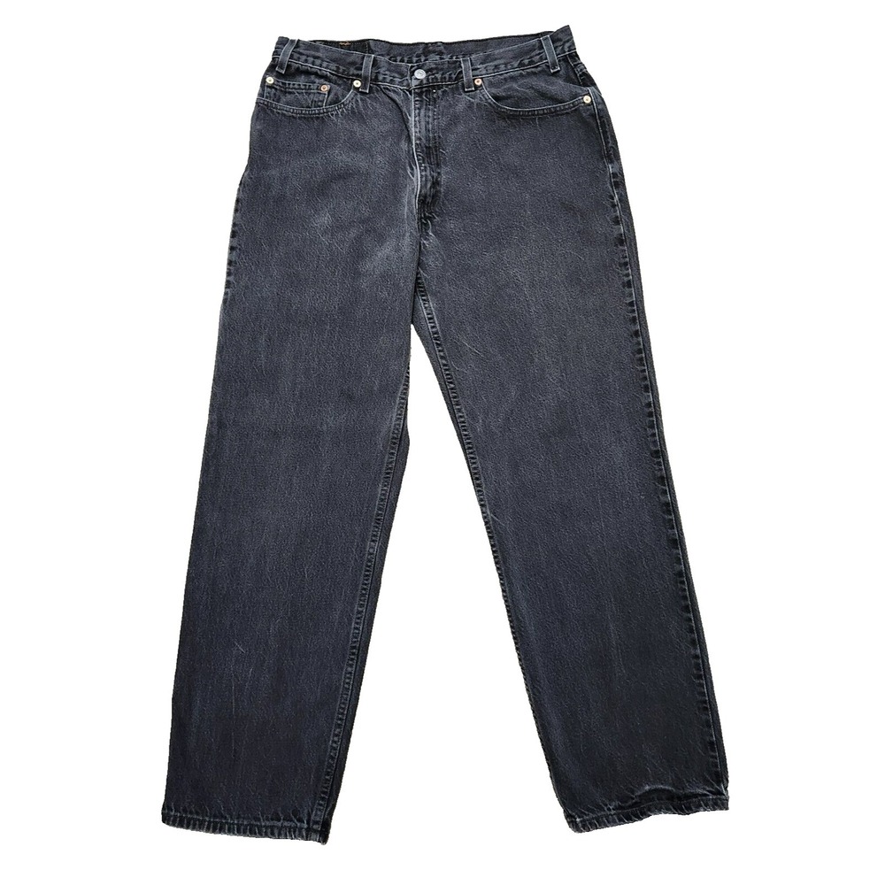 VTG Levi's 550 Relaxed Fit Jeans Men's 38x32* (36x31) Black Baggy Denim Y2K - Picture 16 of 16